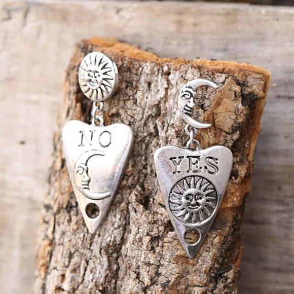 Boho Ouija Planchette Earrings #1220 - Picture 3 of 8